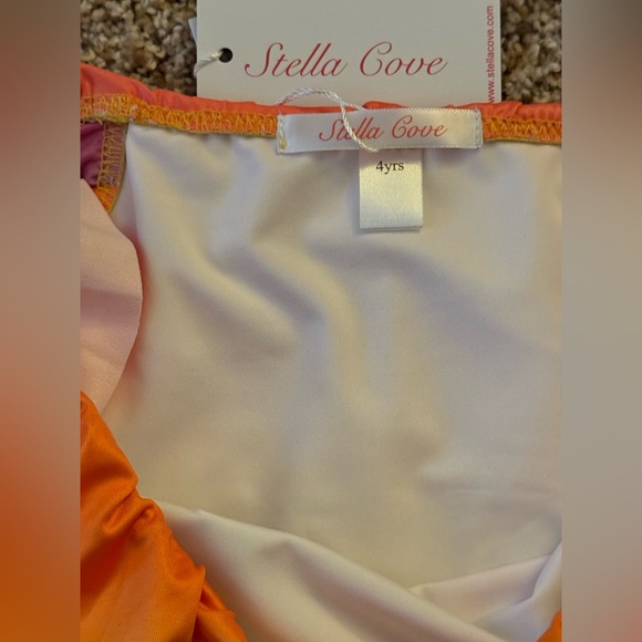 NWT and in Plastic Stella Girl 4 yrs One-Piece UPF 50+ Neon Ombré Swimsuit - Picture 6 of 6